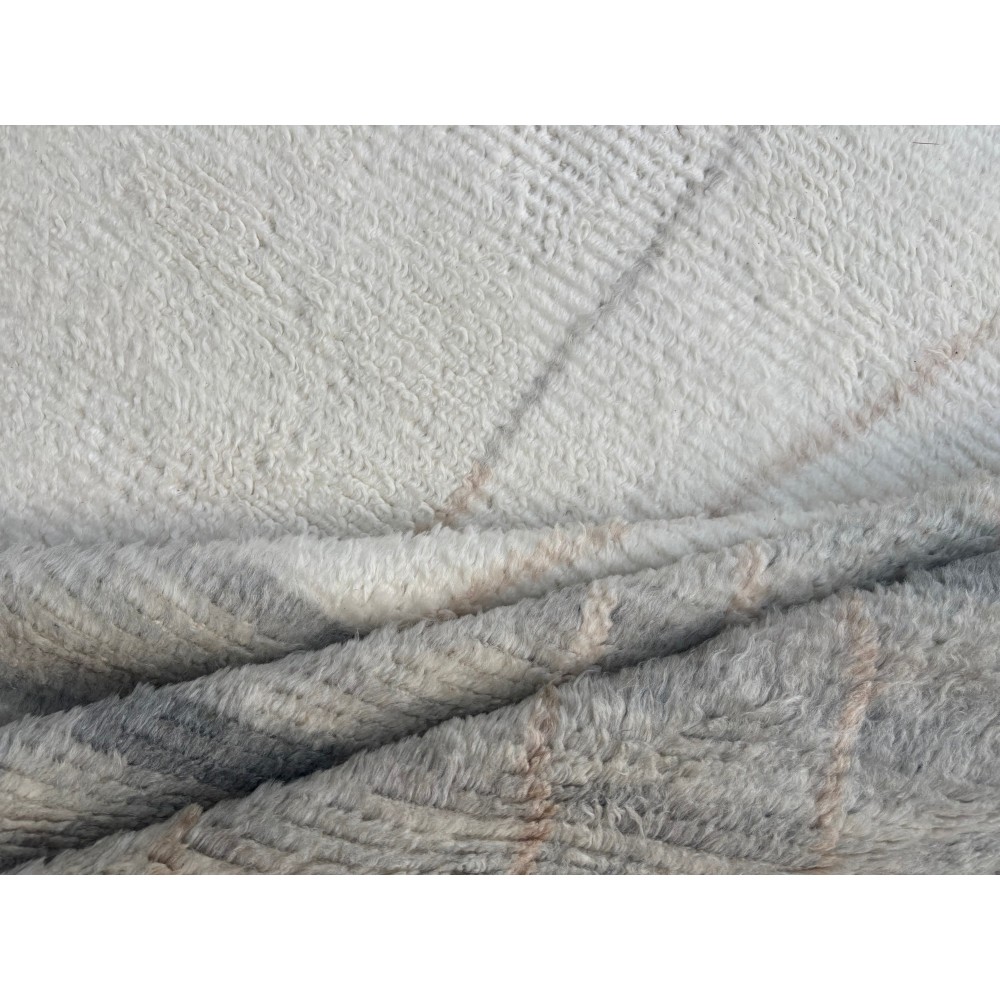 Handmade Moroccan style Rug. 100% Natural Wool. Modern Beni Ourain Carpet