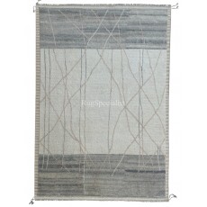 Handmade Moroccan style Rug. 100% Natural Wool. Modern Beni Ourain Carpet