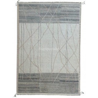 Handmade Moroccan style Rug. 100% Natural Wool. Modern Beni Ourain Carpet