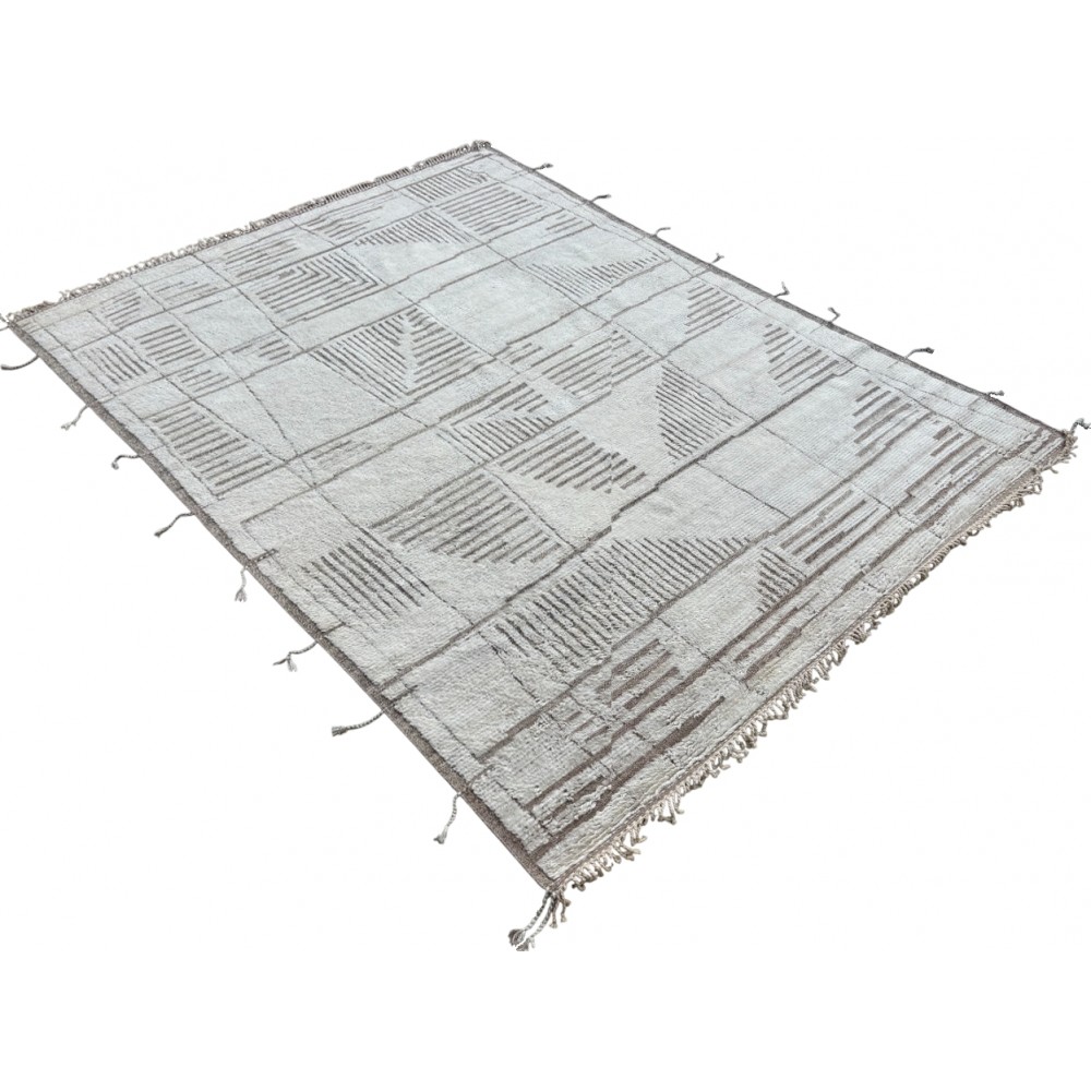 Modern Moroccan style Handmade Rug. 100% Natural Wool. Custom Options Available