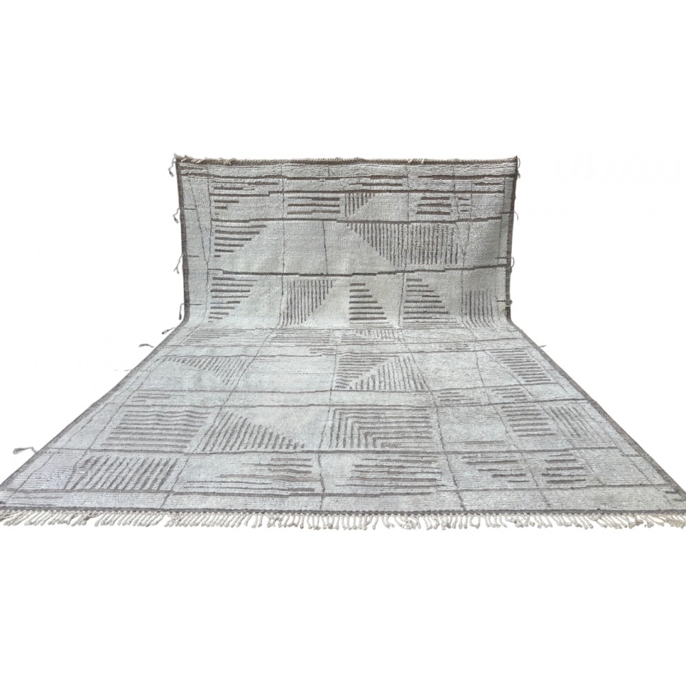 Modern Moroccan style Handmade Rug. 100% Natural Wool. Custom Options Available