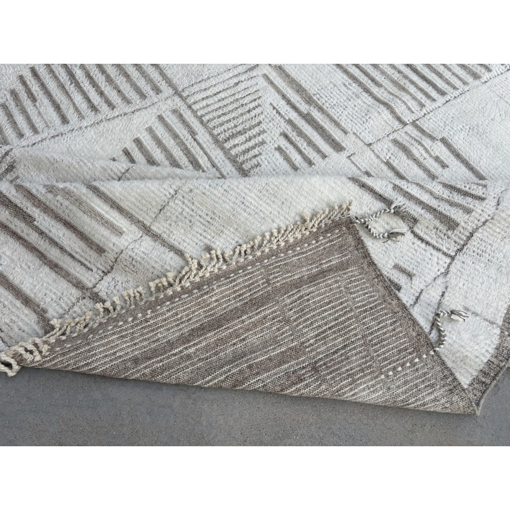 Modern Moroccan style Handmade Rug. 100% Natural Wool. Custom Options Available