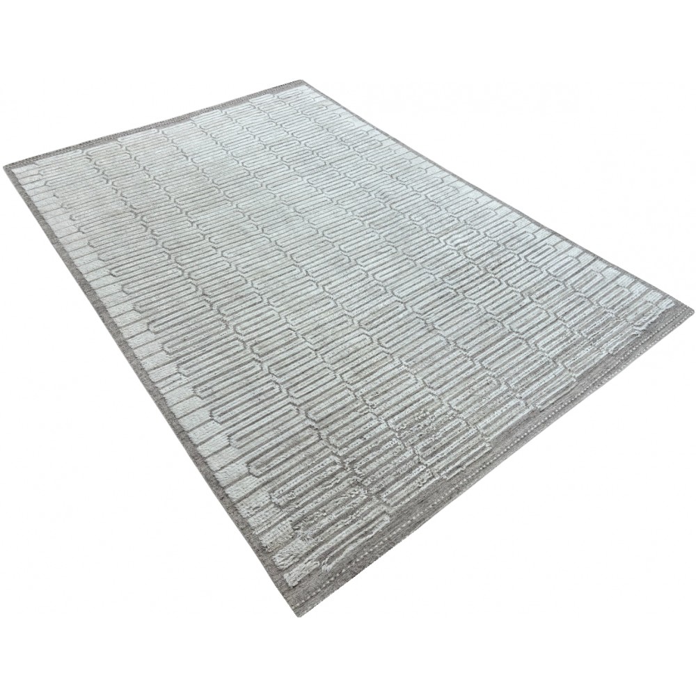 Handmade Moroccan style Rug. 100% Natural Wool. Modern Beni Ourain Carpet