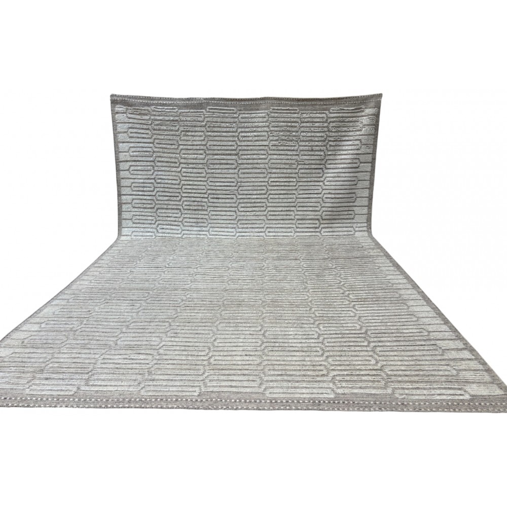 Handmade Moroccan style Rug. 100% Natural Wool. Modern Beni Ourain Carpet