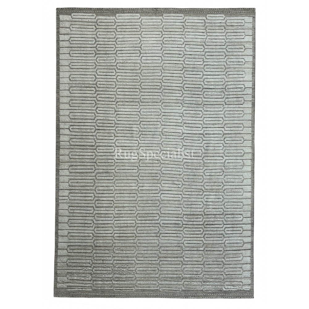 Handmade Moroccan style Rug. 100% Natural Wool. Modern Beni Ourain Carpet