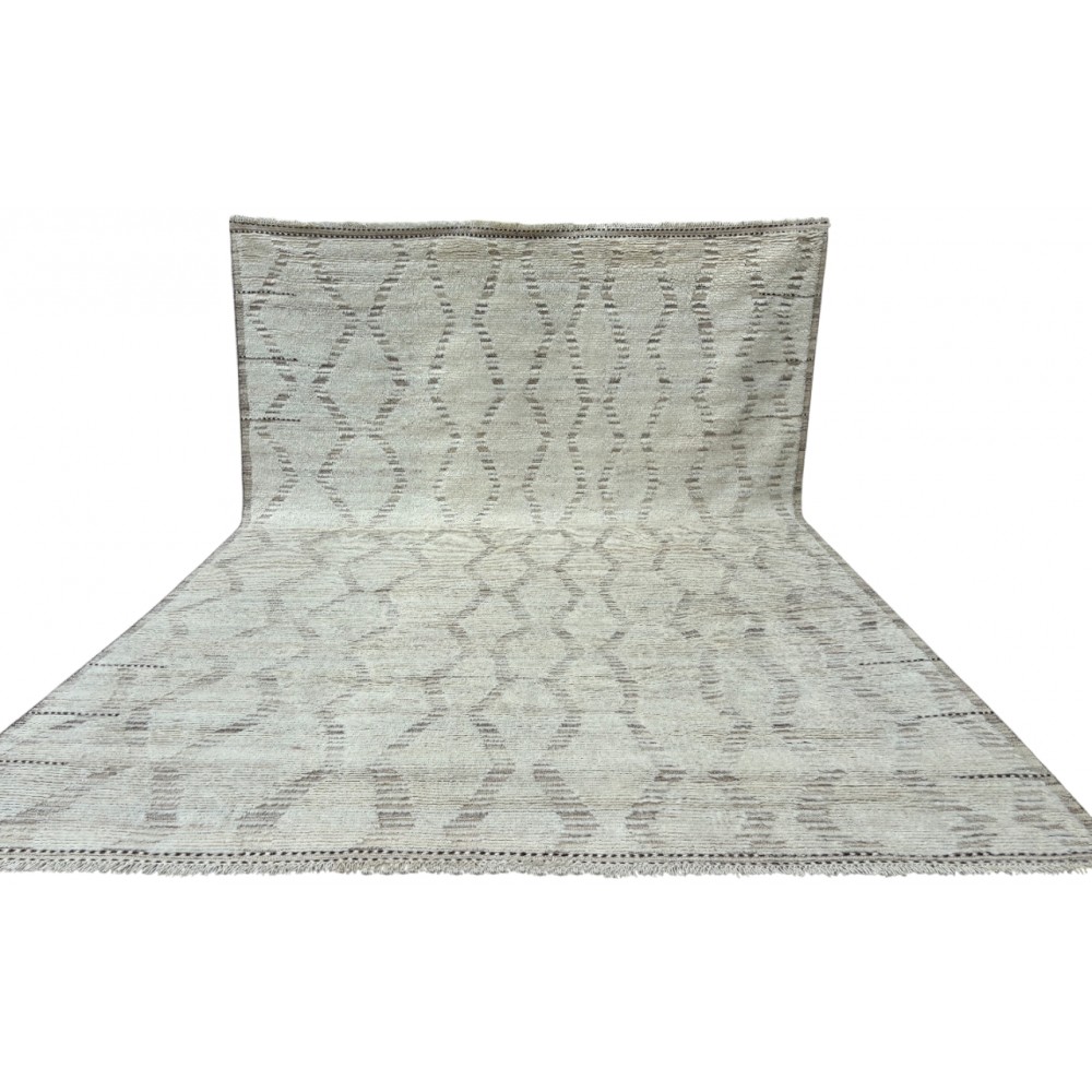 Modern Moroccan style Handmade Rug. 100% Natural Wool. Custom Options Available