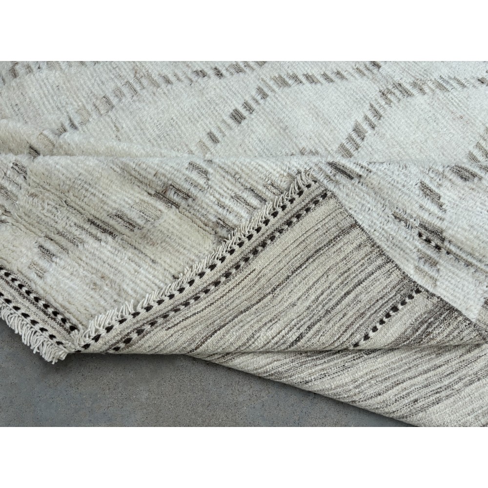 Modern Moroccan style Handmade Rug. 100% Natural Wool. Custom Options Available