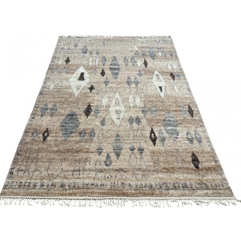 Modern Handmade Moroccan style Rug. 100% Natural Wool. Custom Options Available