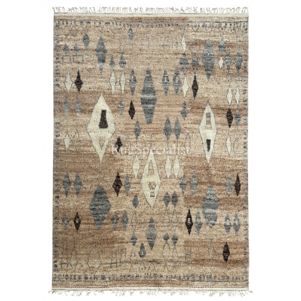 Modern Handmade Moroccan style Rug. 100% Natural Wool. Custom Options Available