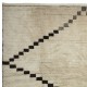 Contemporary Moroccan Berber Tulu Rug. 100% Natural Wool. Handknotted Beni Ourain Carpet