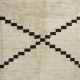 Contemporary Moroccan Berber Tulu Rug. 100% Natural Wool. Handknotted Beni Ourain Carpet