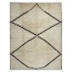 Contemporary Moroccan Berber Tulu Rug. 100% Natural Wool. Handknotted Beni Ourain Carpet