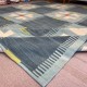 Handwoven Scandinavian Blue Kilim, 100% Wool. Modern High Quality Flat-Weave Rug