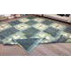 Handwoven Scandinavian Blue Kilim, 100% Wool. Modern High Quality Flat-Weave Rug