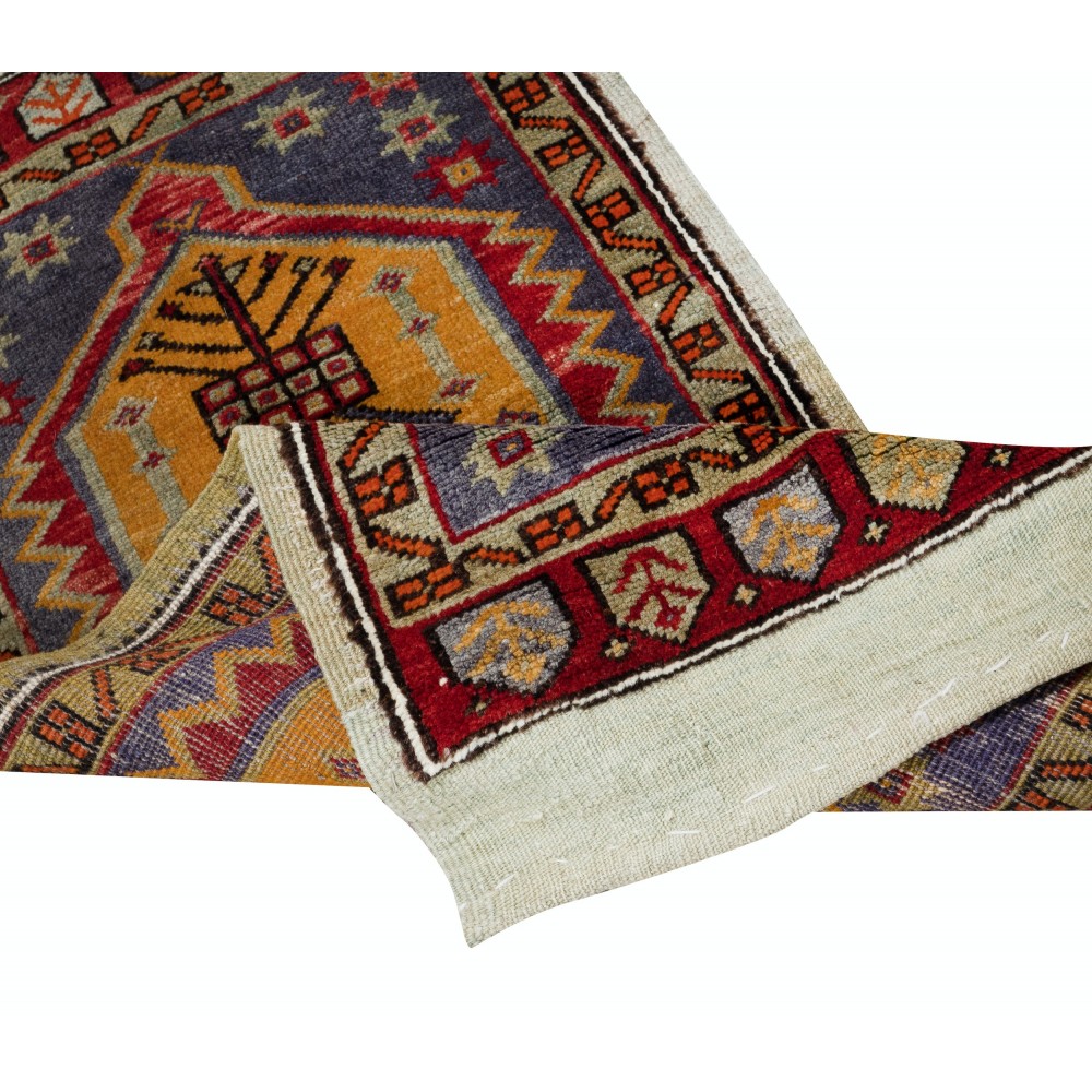 Vintage Scatter Rug, Turkish Accent Rug, Door Mat, Handmade Bat Mat, Kitchen Rug