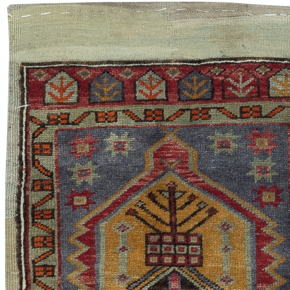 Vintage Scatter Rug, Turkish Accent Rug, Door Mat, Handmade Bat Mat, Kitchen Rug
