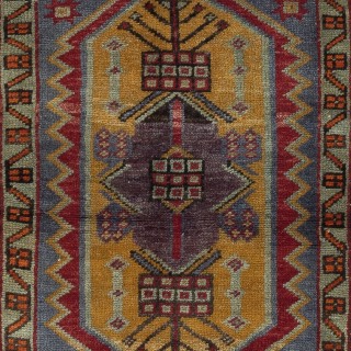 Vintage Scatter Rug, Turkish Accent Rug, Door Mat, Handmade Bat Mat, Kitchen Rug