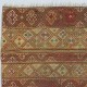 Hand-Woven Turkish Runner Kilim for Kitchen. 100% Wool. Vintage Flat-Weave Hallway Rug. Colorful Entryway Rug