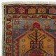 Traditional Vintage Handmade Turkish Accent Rug, Decorative Door Mat