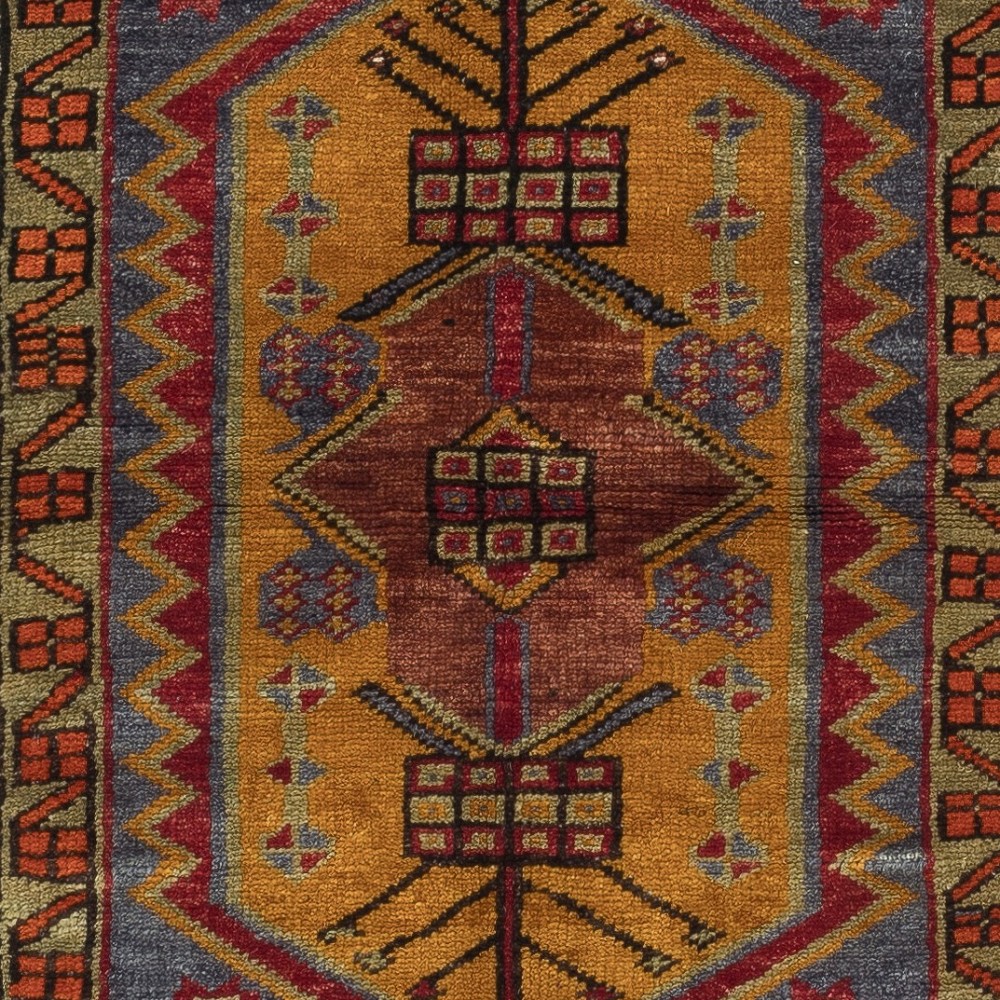 Traditional Vintage Handmade Turkish Accent Rug, Decorative Door Mat