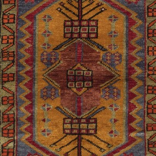 Traditional Vintage Handmade Turkish Accent Rug, Decorative Door Mat