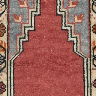 Small Handmade Rug, Vintage Turkish Prayer Rug, Decorative Prayer Mat