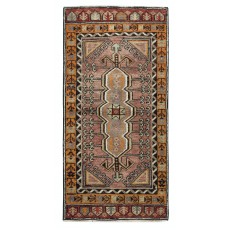 Vintage Scatter Rug. Turkish Accent Rug. Door Mat. Handmade Bat Mat