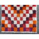 Vintage Handmade Turkish Tulu Rug with Checkered Design. Custom Options Available