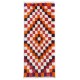 Vintage Handmade Turkish Tulu Rug with Checkered Design. Custom Options Available