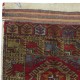 Vintage Scatter Rug, Dark Red Turkish Accent Rug, Door Mat, Handmade Bat Mat, Kitchen Rug