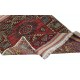 One-of-a-kind Vintage Handknotted Turkish Accent Rug in Dark Red Color