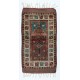 Unique Vintage Handmade Turkish Accent Rug Made of Wool
