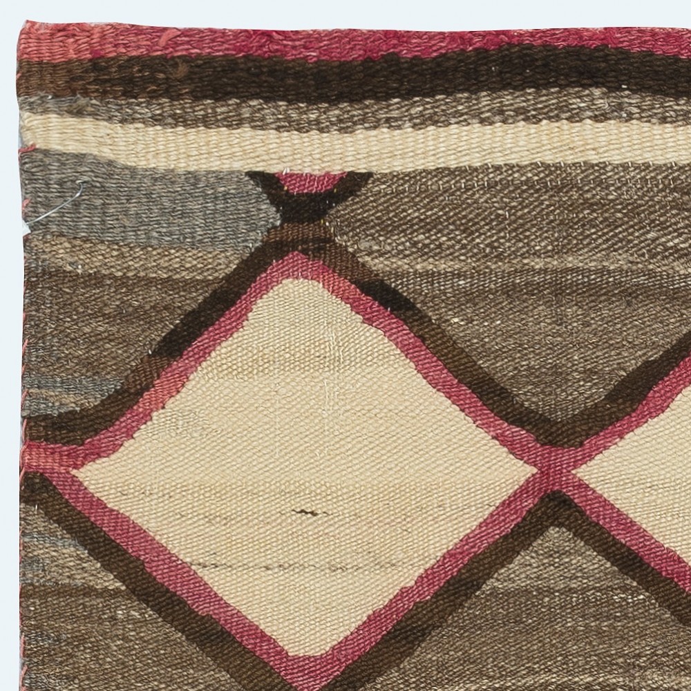 Antique American Indian Navajo Ganado Kilim Rug