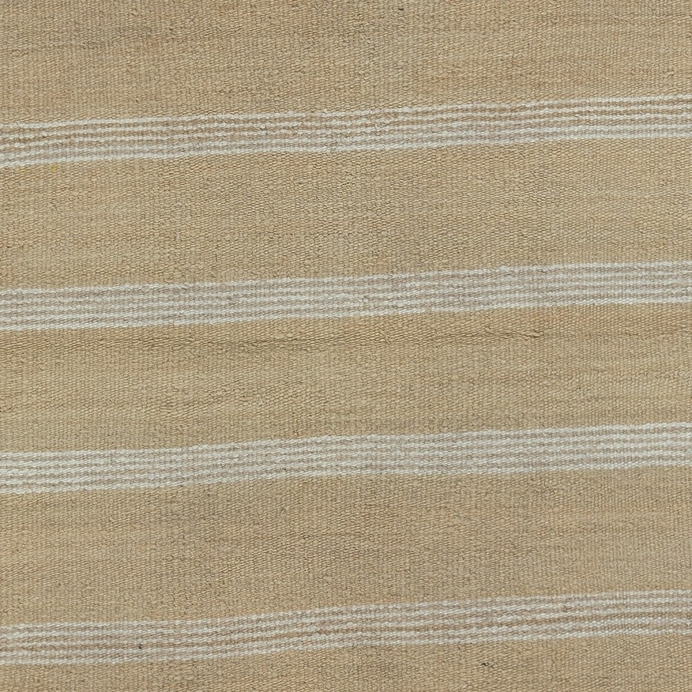 Hand-Woven Striped Turkish Kilim. 100% Wool. Vintage Flat-Weave Rug