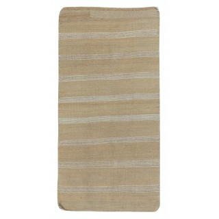 Hand-Woven Striped Turkish Kilim. 100% Wool. Vintage Flat-Weave Rug