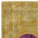 Modern Turkish Patchwork Rug in Yellow Color. Handmade Colorful Circle Door Mat