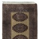 Fine Vintage Afghan Runner Rug, Wool pile on cotton foundation.