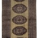 Fine Vintage Afghan Runner Rug, Wool pile on cotton foundation.
