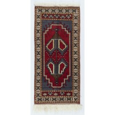 Traditional Vintage Handmade Turkish Accent Rug Made of Wool