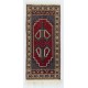 Traditional Vintage Handmade Turkish Accent Rug Made of Wool