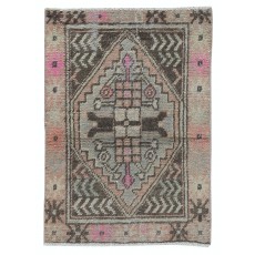Vintage Handmade Scatter Rug, Turkish Accent Rug, Decorative Door Mat