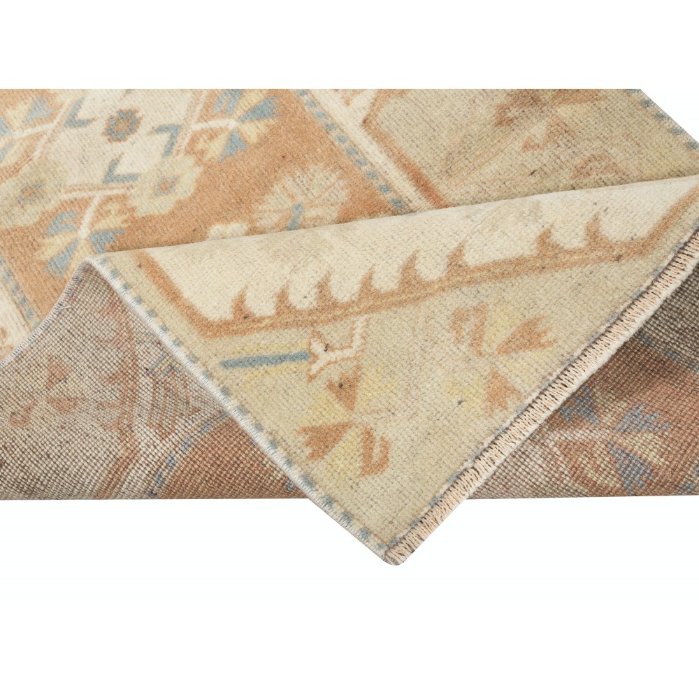 Vintage Handmade Milas (Melas) Accent Rug Made of 100% Wool