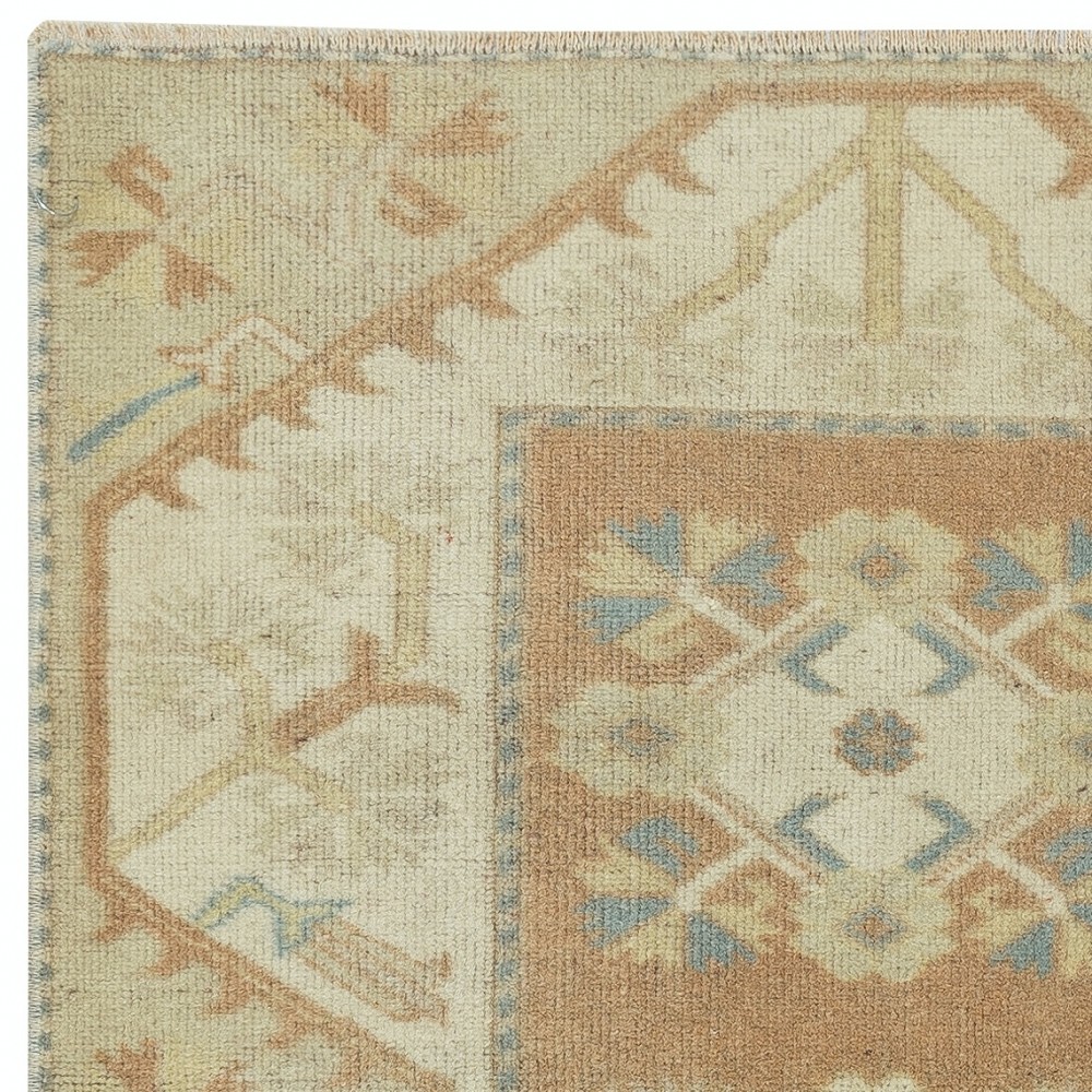 Vintage Handmade Milas (Melas) Accent Rug Made of 100% Wool