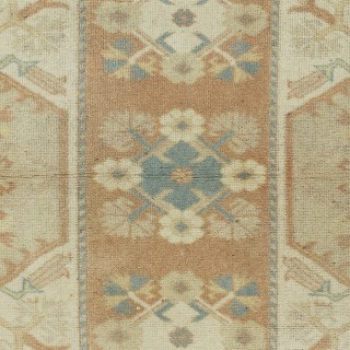 Vintage Handmade Milas (Melas) Accent Rug Made of 100% Wool
