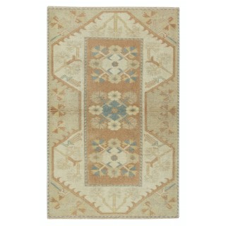 Vintage Handmade Milas (Melas) Accent Rug Made of 100% Wool