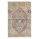 One of a pair Vintage Handmade Scatter Rug. Turkish Accent Rug. Decorative Door Mat