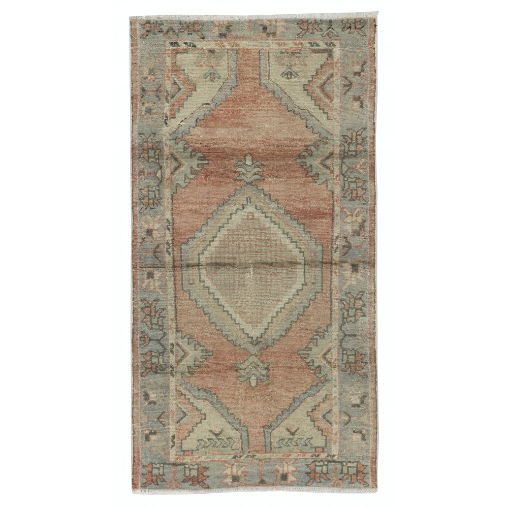 Traditional Vintage Handmade Turkish Rug, 100% Wool