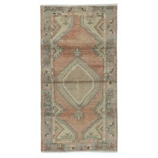 Traditional Vintage Handmade Turkish Rug, 100% Wool