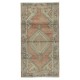 Traditional Vintage Handmade Turkish Rug, 100% Wool