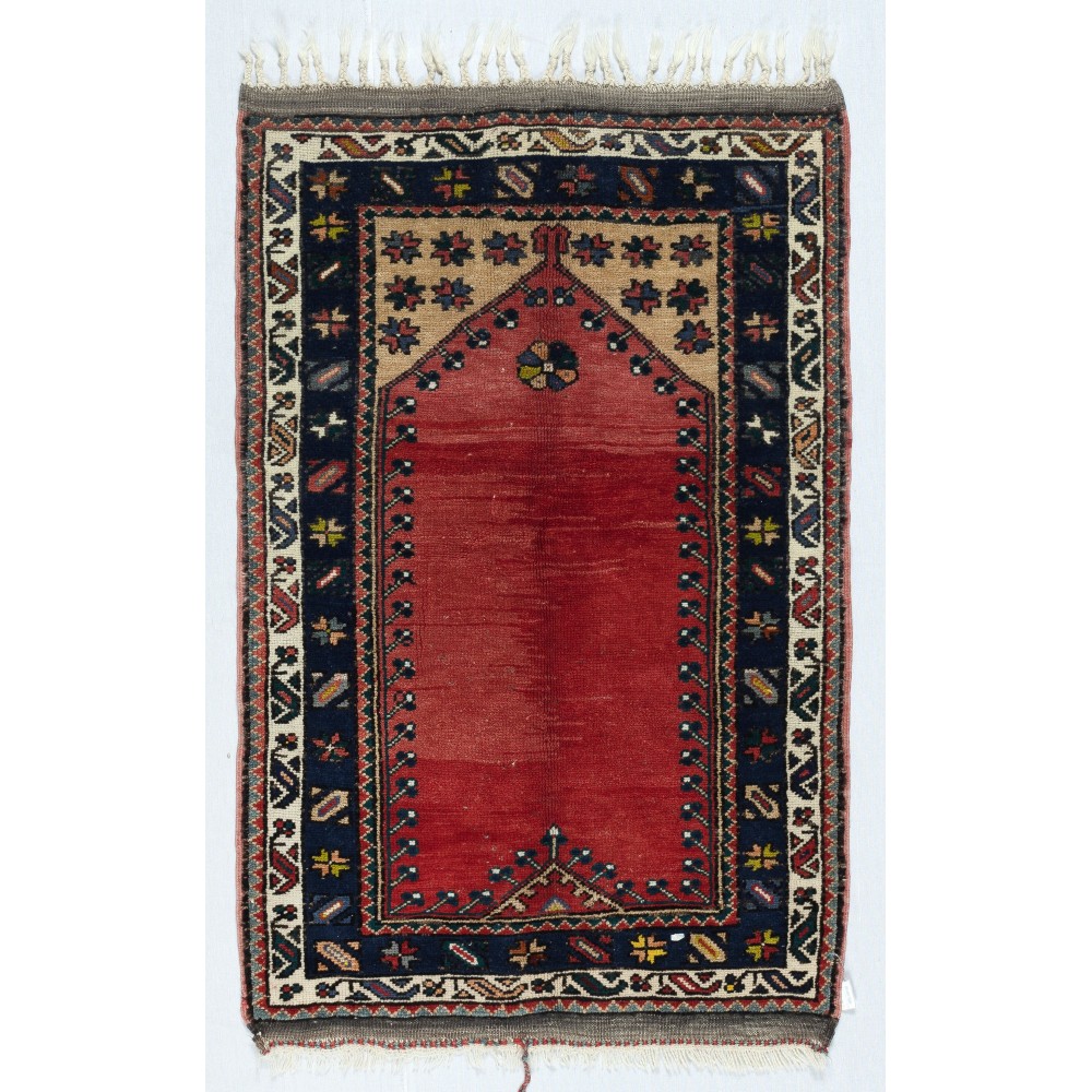 Handmade Turkish Prayer Rug. Islamic Prayer Rug. Luxury Prayer Mat. 100% Wool
